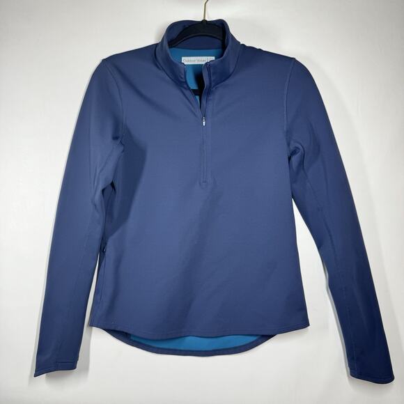 Outdoor Voices 1/4 Zip Women's Small Frost Knit Pullover Jacket Thumbholes Warm - Picture 1 of 6
